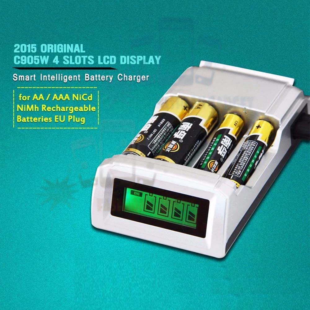 Charger Batre Fast Charging Charger Battery 4 Slot Aa Aaa Fast Charger Desktop Charger Untuk Baterai