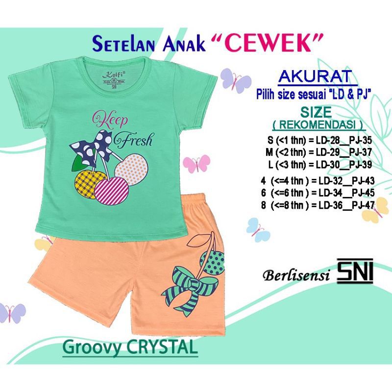 setelan anak perempuan/ kelfi/baju anak/groovy edition