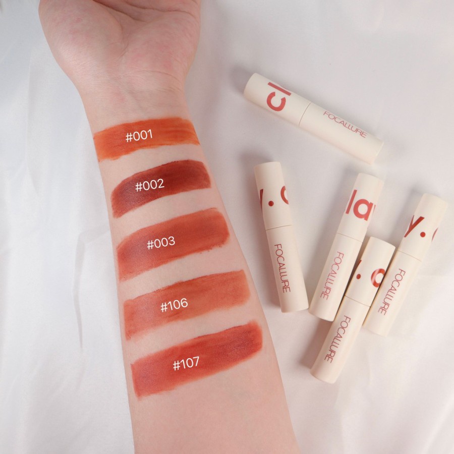 ★ BB ★  FOCALLURE Clay Pillowy Soft Liquid Lipstick - Lipstik Cream Velvet-Mist Matte Lip Clay - FA179 - FA 179