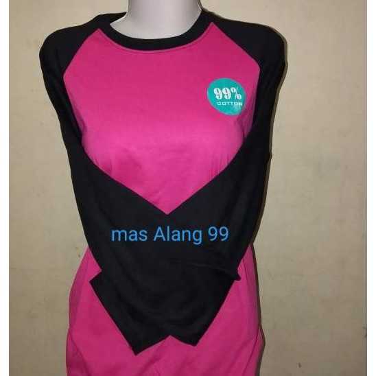 APR Kaos reglan pria dan wanita lengan panjang Pink fanta hitam .