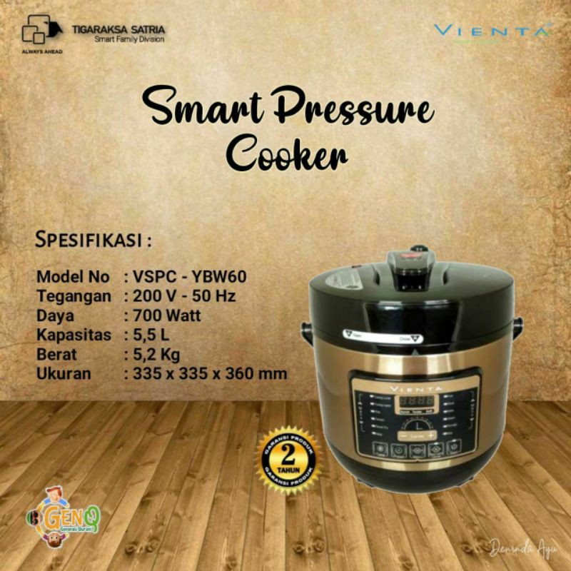 Panci Presto Vienta Smart Pressure cooker multifungsi