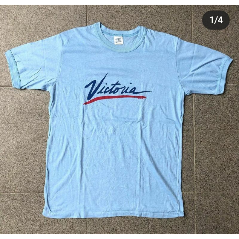 KAOS VINTAGE SECOND KAOS UNISEX VICTORIA PAKAIAN PRIA ATASAN BAJU VINTAGE