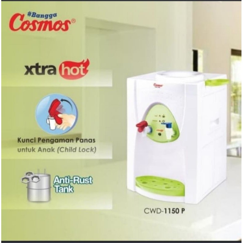 COSMOS CWD 1150 P - Water Dispenser Hot Extra &amp; Fresh / Tempat Air Minum Galon