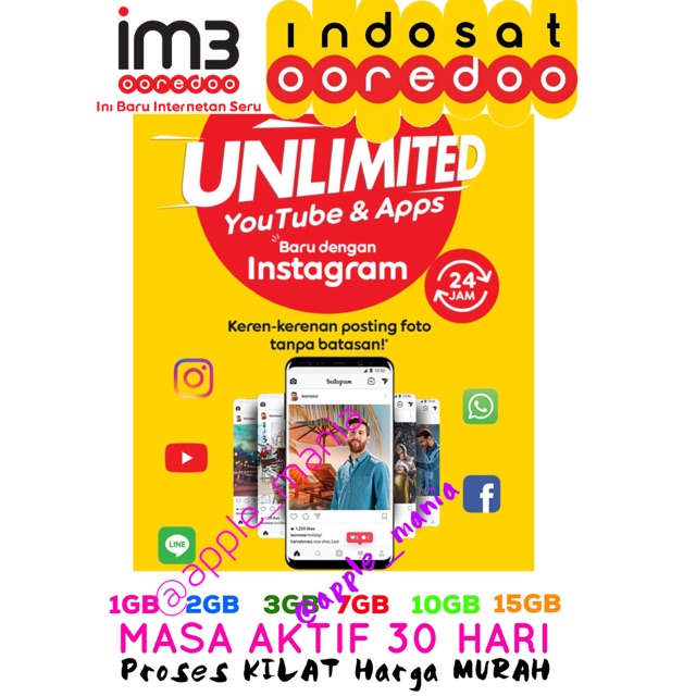 Kuota Indosat Im3 Ooredoo Proses Cepat Murah Shopee Indonesia