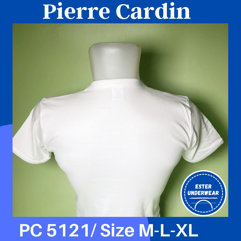 Kaos Oblong PIERRE CARDIN 5121 ROUND NECK PUTIH ISI 1 PCS