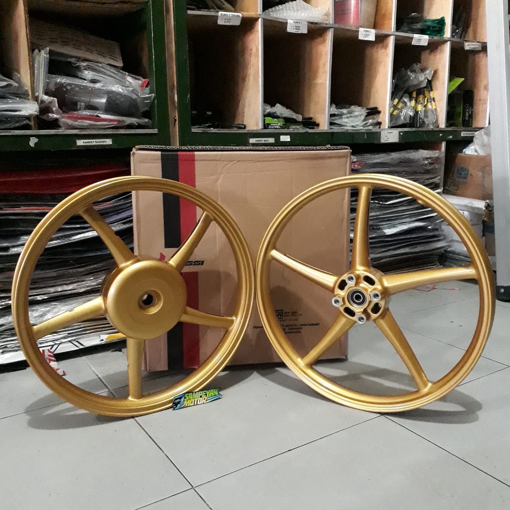 Velg Palang Racing Set Ring 17 Honda Vario Beat Scoopy Gold Rossi Sanca Model RCB