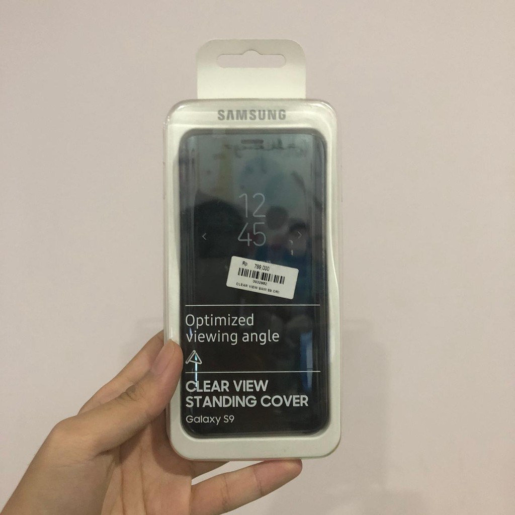 PROMO DISKON 49% FLIP COVER CLEAR VIEW SAMSUNG GALAXY S9 ORIGINAL