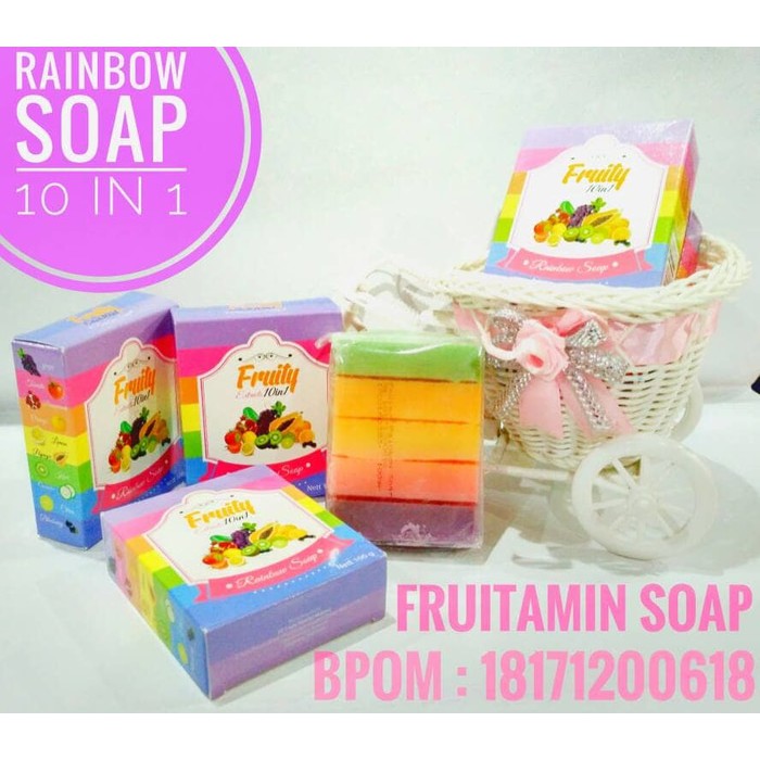 Fruitamin Soap BPOM Fruity 10in1 Original Sabun Fruitamin BPOM Fruitamin Fruitty Soap