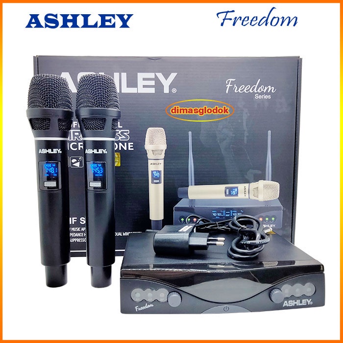 Werles Mic Wirles ASHLEY FREEDOM Microphone Wireless 2 Mik Genggam Mikropon