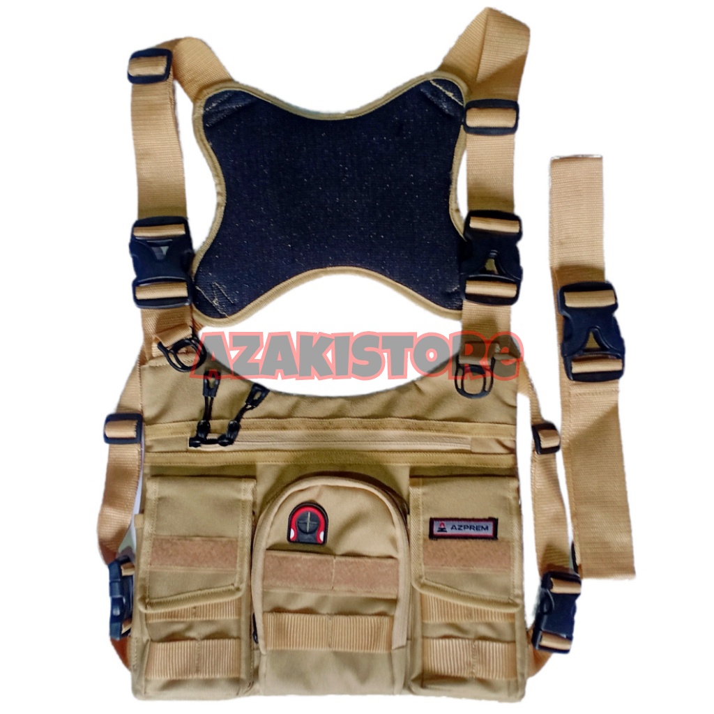 Tas Dada Pria - Rompi Dada - Chest Rig Bag Army - Biker Motor