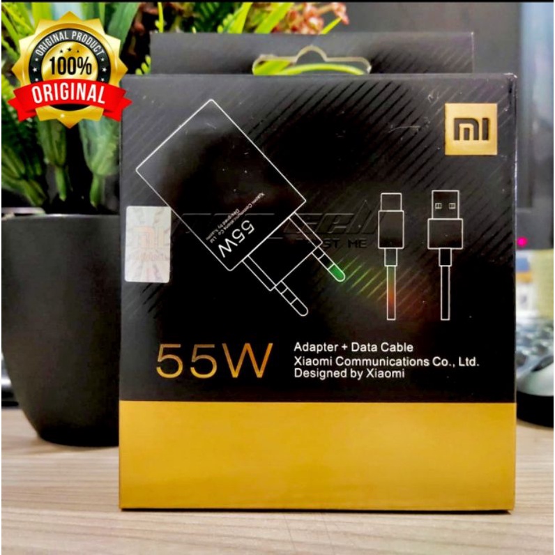 CHARGER XIAOMI ORI 55W TYPE C TURBO CHARGE XIAOMI REDMI NOTE 8 9 10/9T/10C/10T/9 PRO/ 10 PRO/POCO M3/ F3/ X2/ X3 PRO