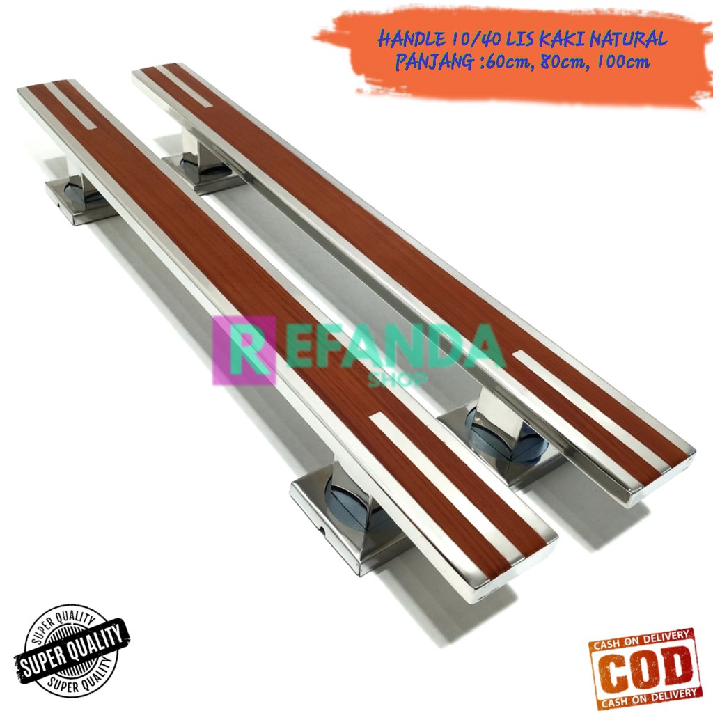 Gagang Handle Pintu Rumah Panjang 100cm 80cm 60cm Tarikan Handel Pintu Rumah Stainless Steel