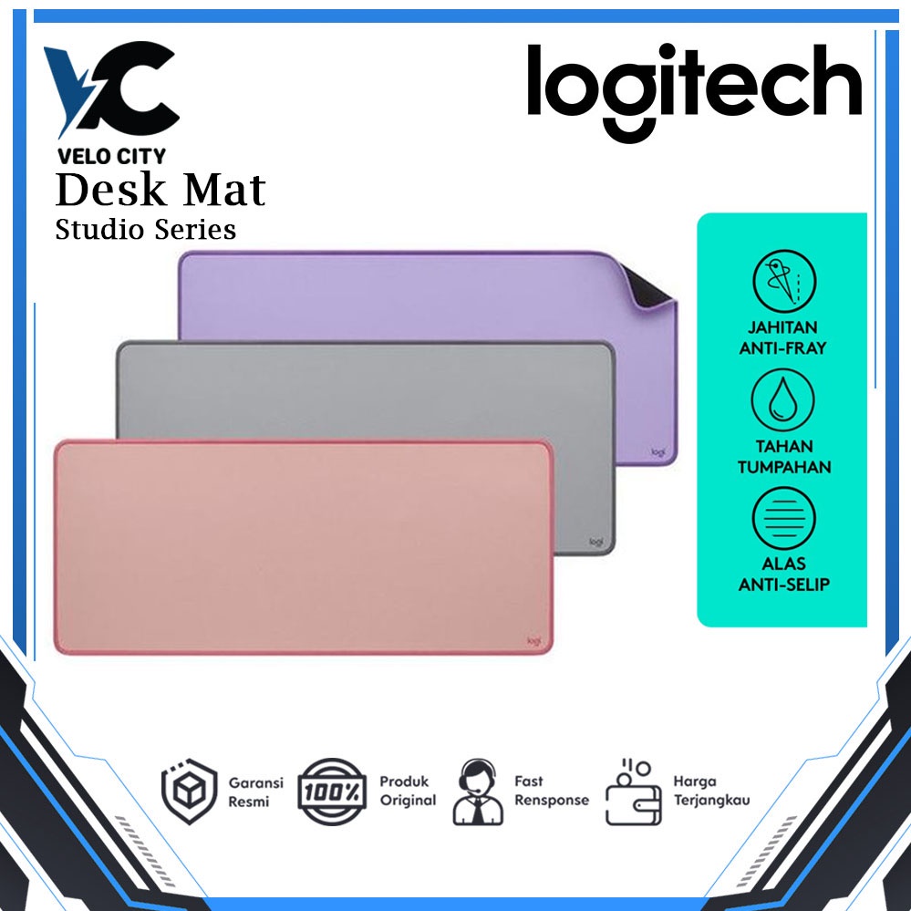 Logitech Desk Mat Studio Series Mouse Pad XL Polos Anti-Slip