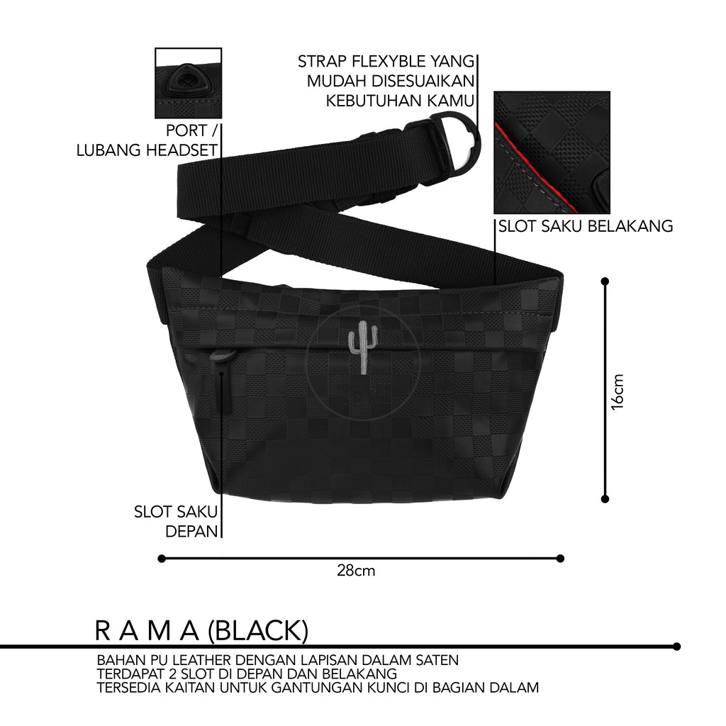 Waistbag Tas Pinggang Rama Tas Slempang Tas Pinggang Pria Waistbag Tas Pinggang Wanita Tas Selempang