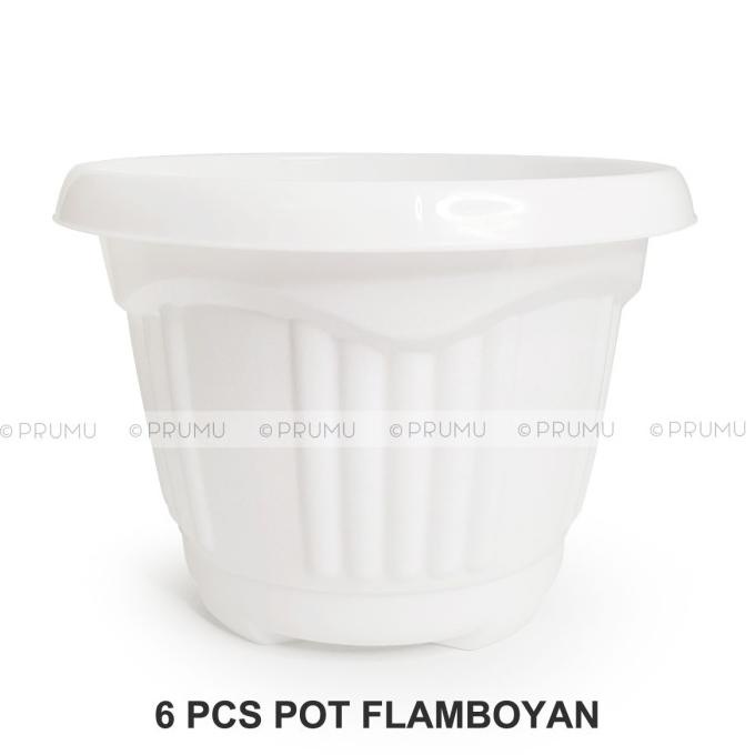 Grosir Pot Bunga 20 cm - Pot Tanaman Plastik - Flamboyan 20