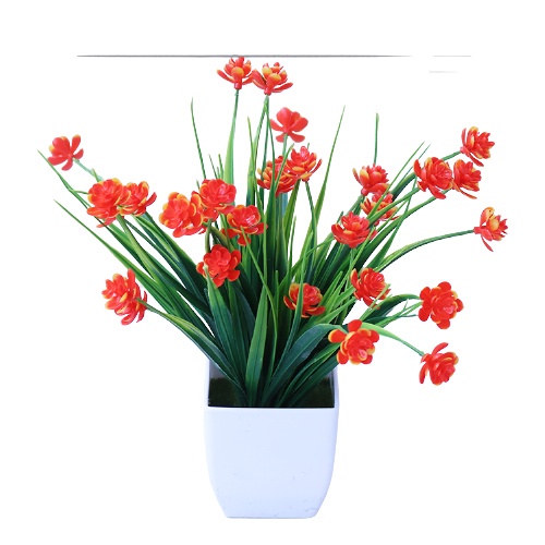 Swopply PT51 Pot Tanaman Hias Bunga Hias Plastik Ornamen Pot Bongsai Artificial Flower Decoration