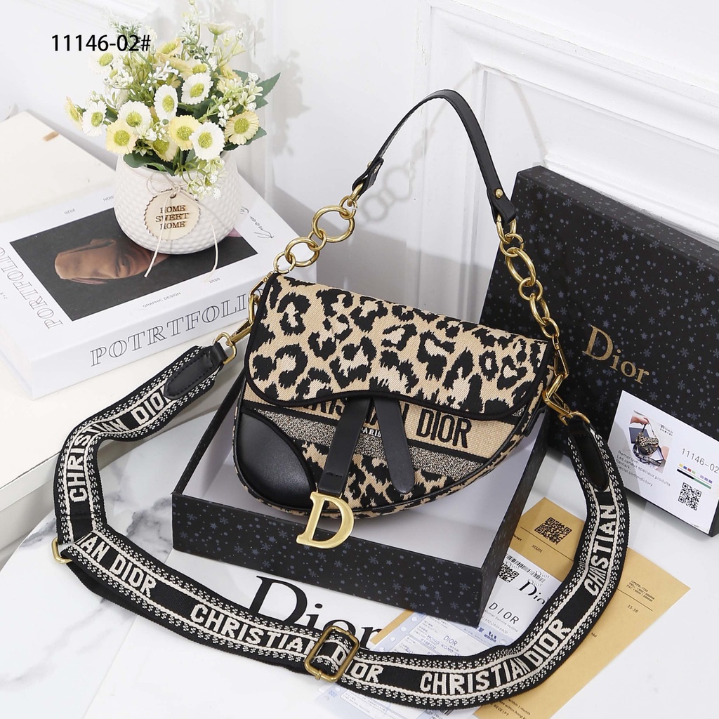 CD Saddle Bag in Leopard Print #11146-02