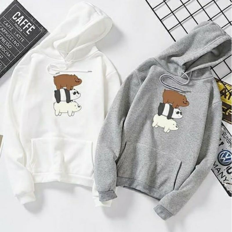 Stacked Up Bear Sweater Hoodie Fleece Cutess