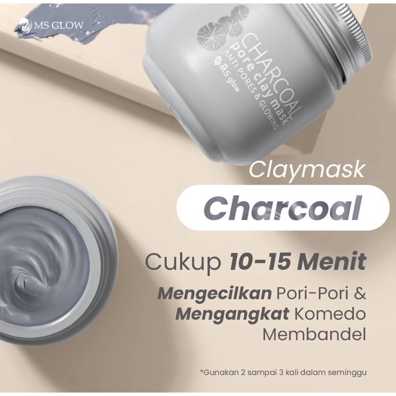 SALE MASKER CHARCOAL MSGLOW CLAY MASK MURAH