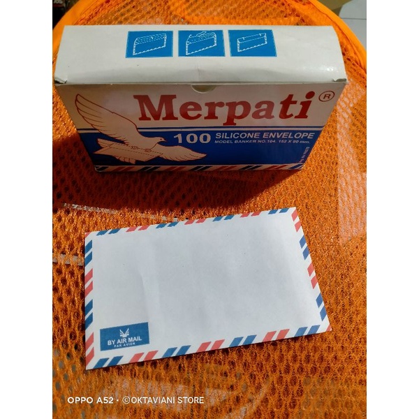 

AMPLOP 104 BERGARIS AIR MAIL MERPATI