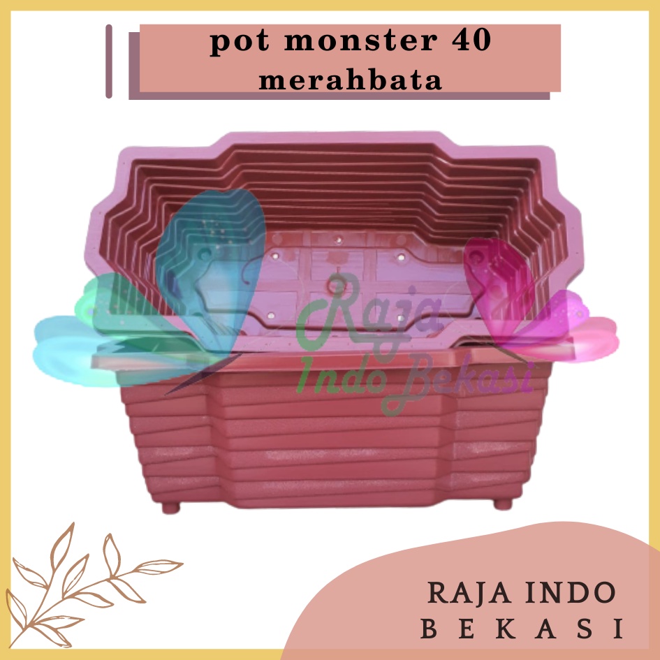 Pot Monster 40 Merah Bata Coklat Bata By Garden Of Love Pot Panjang Plastik Putih Murah Tanaman Mirip Pot Sgp 03 05