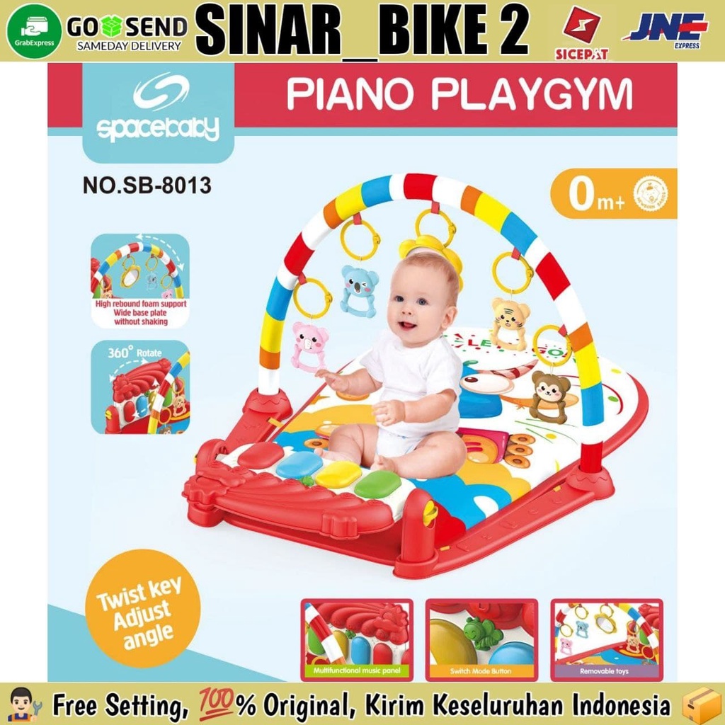 Baby Gym Musik Set SPACEBABY SB-8013 Piano PLYGYM Matras Mainan Piano