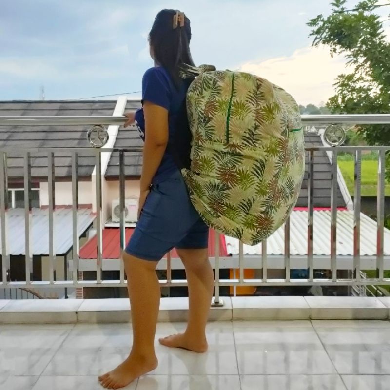 Tas laundry loundry besar bag jumbo kain kanvas jeans tebal kuat anti jebol