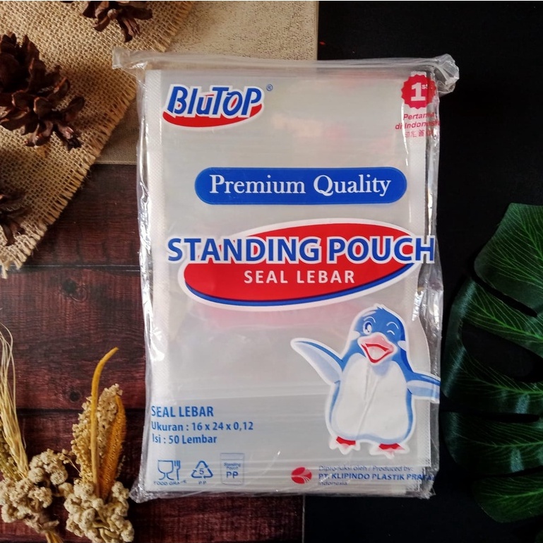 Standing Pouch 16x24 STP Double Seal / Kemasan Plastik Berdiri Klip Tebal Isi 50 - Seal Lebar