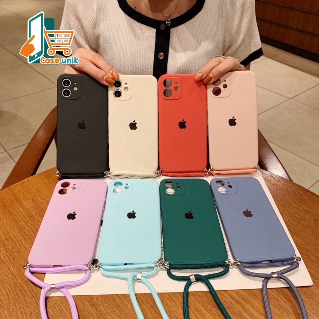 SOFTCASE SLINGCASE ORIGINAL SILIKON PELINDUNG KAMERA I PHONE 6 6+ 7 7+ 8 8+ SE CS3173