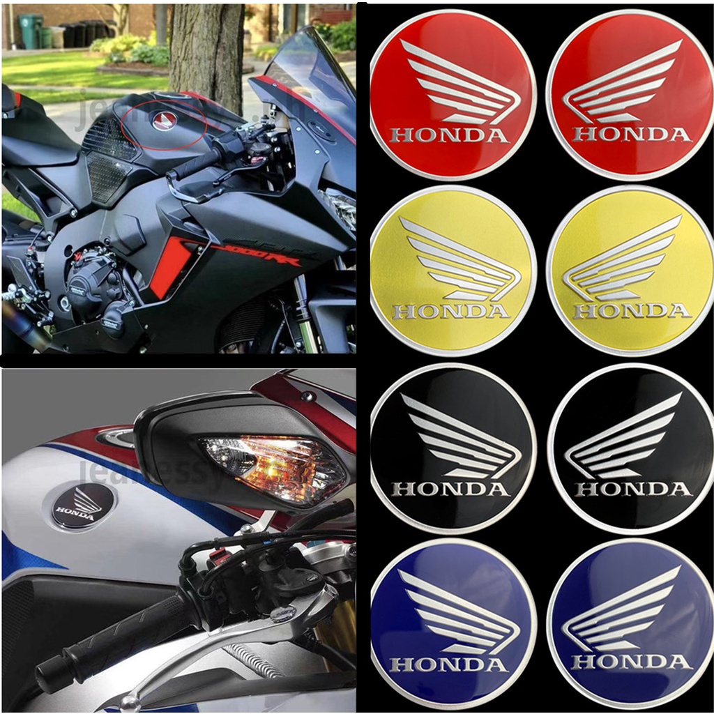 2pcs Stiker Emblem Logo Honda Bahan ABS Untuk Dekorasi Motor