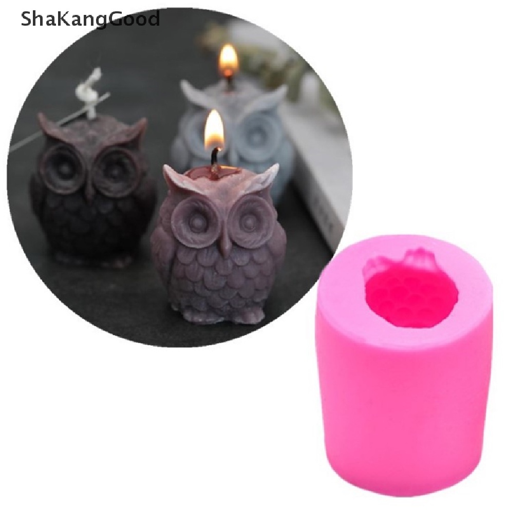 Skid Cetakan Lilin / Sabun / Clay Bentuk Burung Hantu 3D Bahan Silikon Untuk Dekorasi Kue