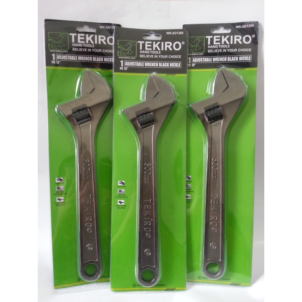 Kunci Inggris HITAM Tekiro BLACK NICKLE 12" in inch (300mm)