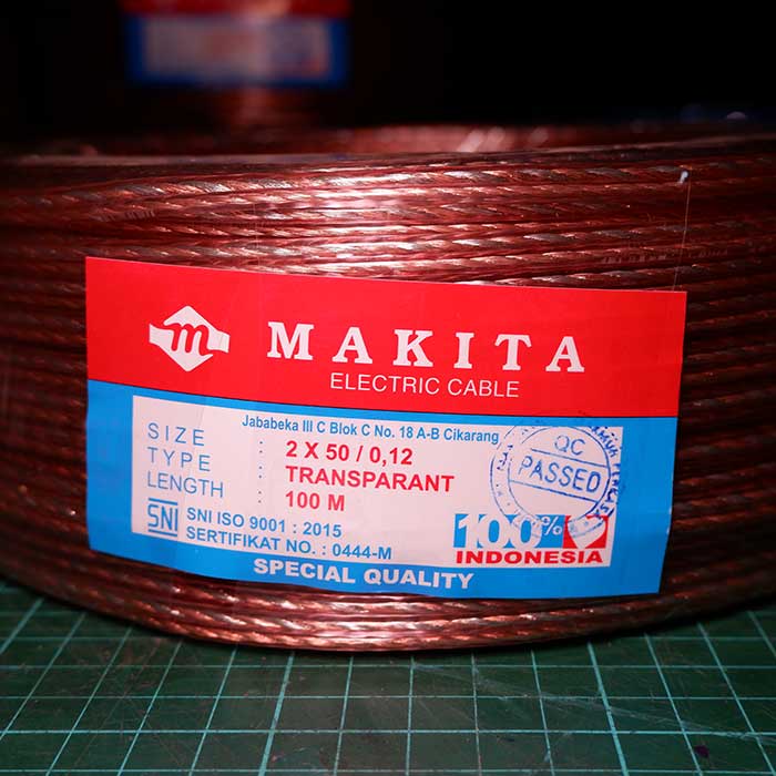 kabel audio speaker makita 2x50 monster transparant 100meter