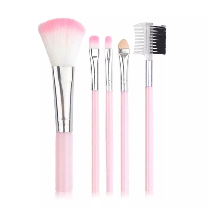 KUAS MAKE UP SET 5 PCS / KUAS MAKE UP BRUSH MAKEUP EYEBROW BRUSH BLUSH ON BRUSH EYESHADOW BRUSH SPONGE JRW0080