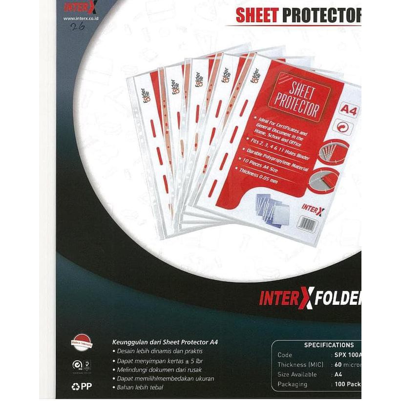 

Pp Pocket A4 / Sheet Protector A4 Inter X Unit Terbagus