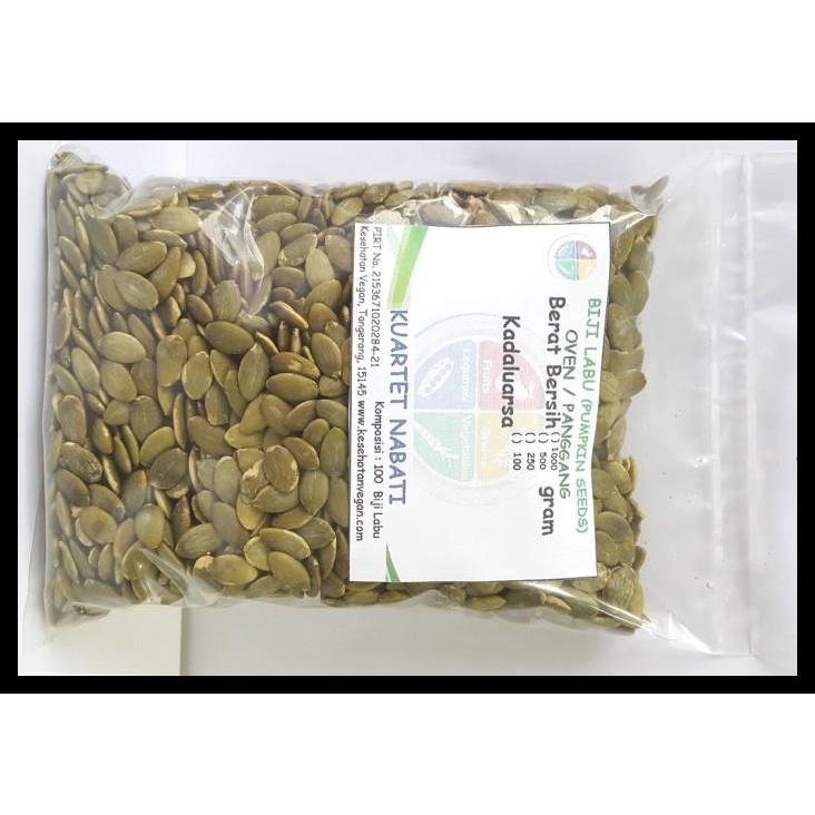 

DISKON TERBATAS !!! PUMPKIN SEED - BIJI LABU KUPAS - OVEN - ROASTED - MATANG 1000 GR TERLARIS