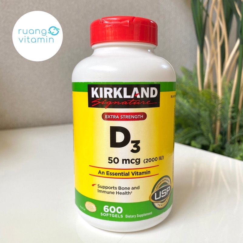 KIRKLAND Vitamin D3 2000 IU (600 Softgels)