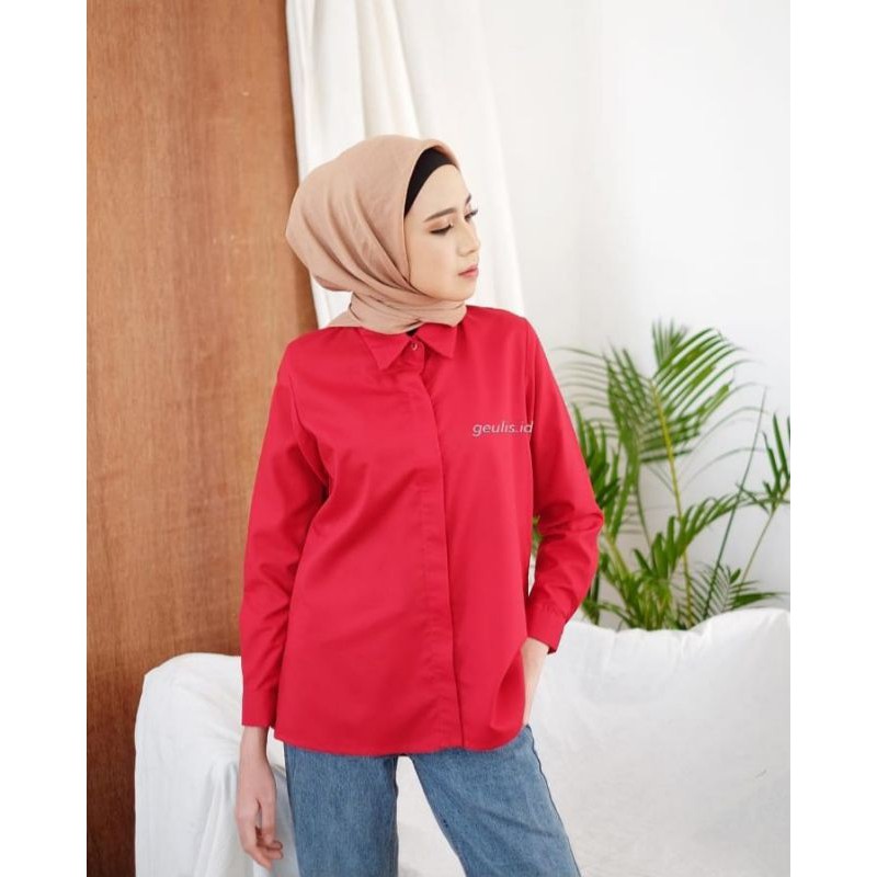 Daily Shirt Geulis Merah Size S