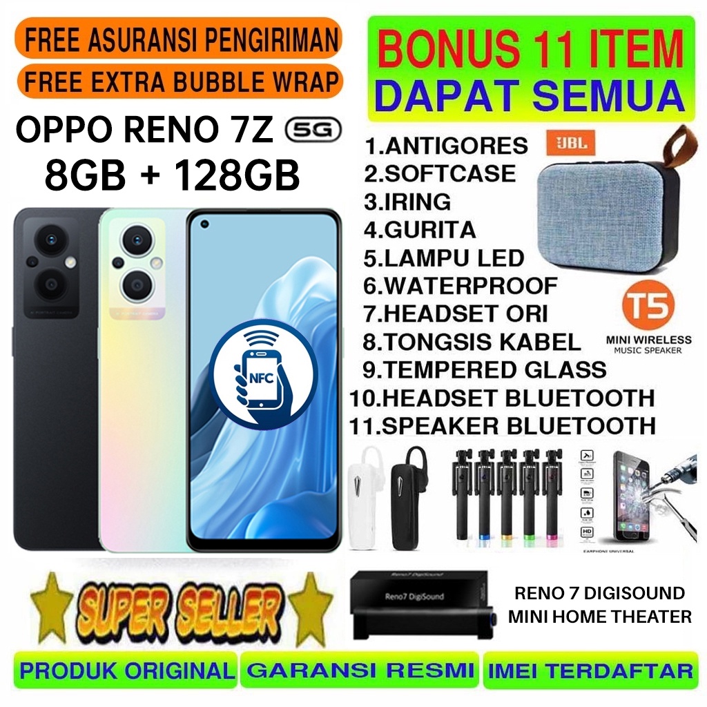 OPPO RENO 7Z 5G & RENO 7 5G 8/256 8/128 RAM 8GB ROM 256GB 128GB GARANSI RESMI