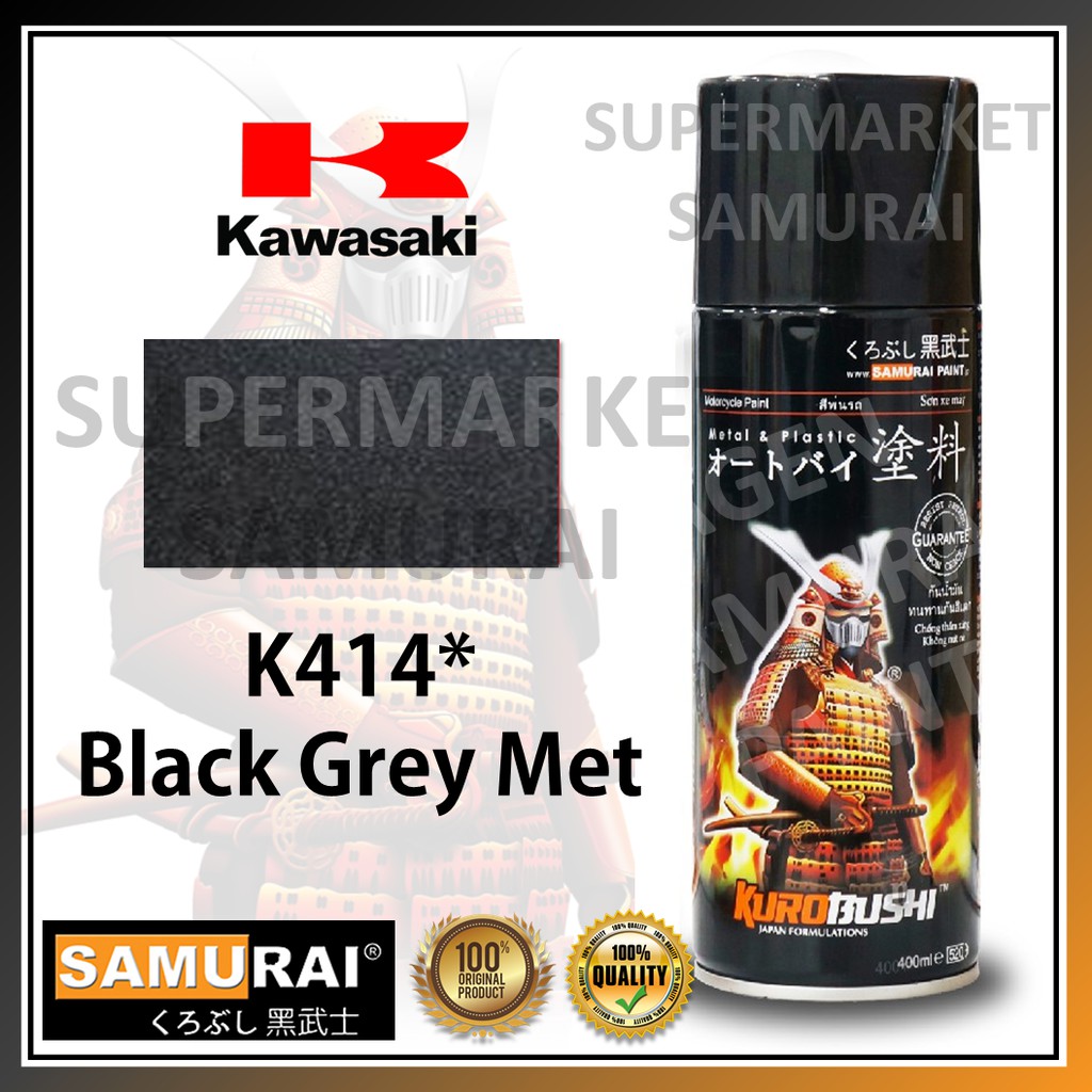 Samurai Paint K414* Warna Black Grey Met Cat Pilox KAWASAKI