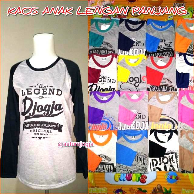  Kaos  anak raglan lengan  panjang  8 10 tahunan kaos  jogja  