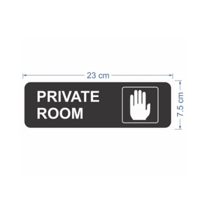 

STIKER Vynil / akrilik MURAH PRIVATE ROOM 7,5x23 CM SIGN RAMBU K3 - stiker