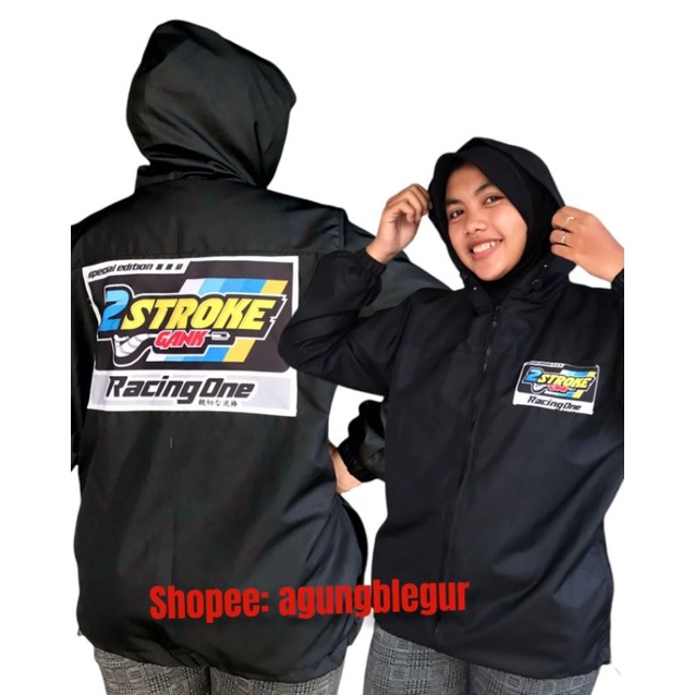 jaket 2 stroke gank parasut / jaket rxking fizr racing squad / jaket ninja 2 tak two stroke