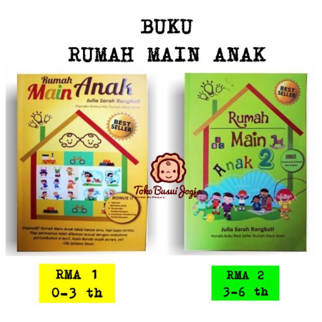 Buku  Rumah Main Anak Edisi 1 dan 2 /  Tutorial Mainan KardusPenerbit Pustaka RMA Original