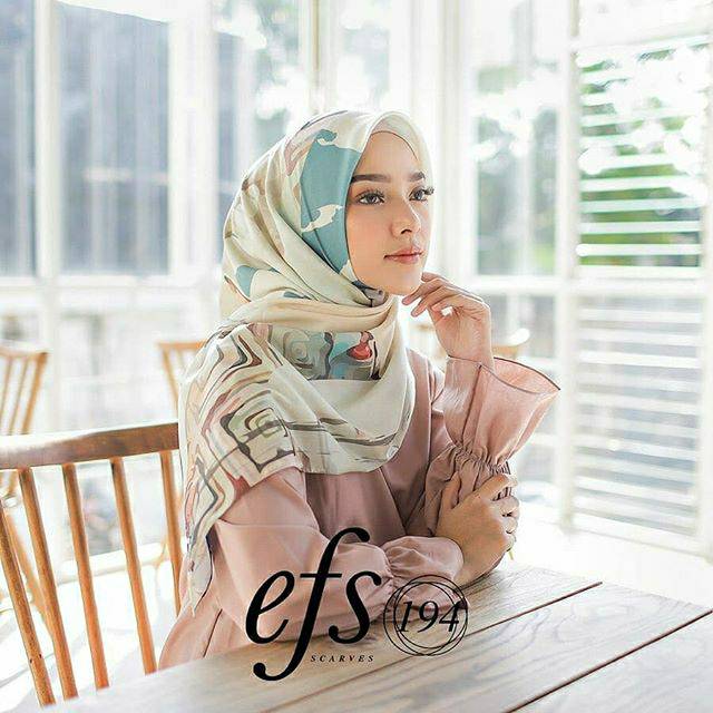 Efs store voal printed scarf efs194 (lasercut)