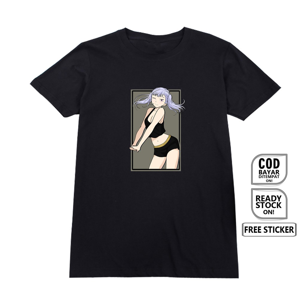 KAOS NOELLE SILVA BLACK CLOVER WIBU OTAKU WAIFU ANIME MANGA BAJU JEPANG JAPANESSE CULTURE COSPLAY TM