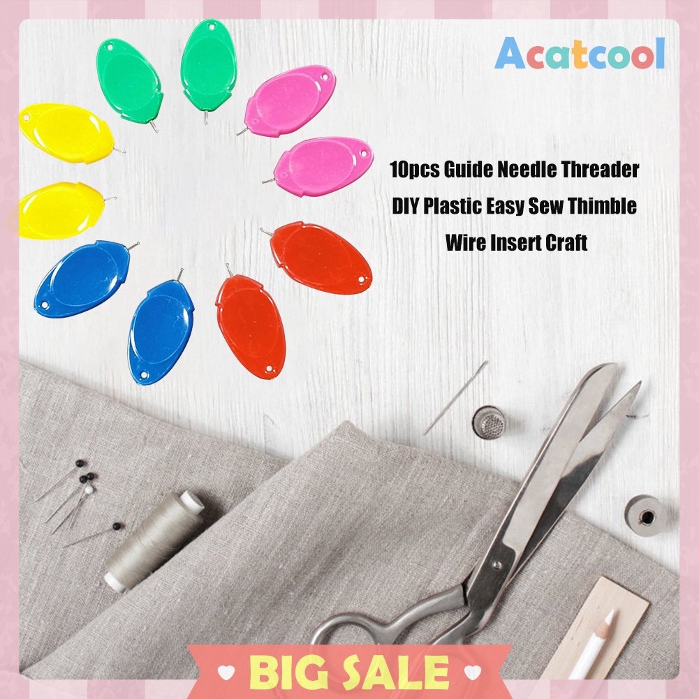 Colorful Guide Needle Threader DIY Sewing Auto Needle Threader Random Color