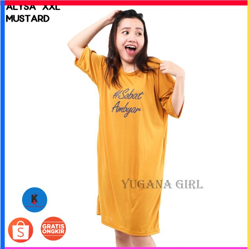 [BISA COD] 1 - ALYSA Baju Atasan Daster XXL Jumbo Murah Wanita Kekinian