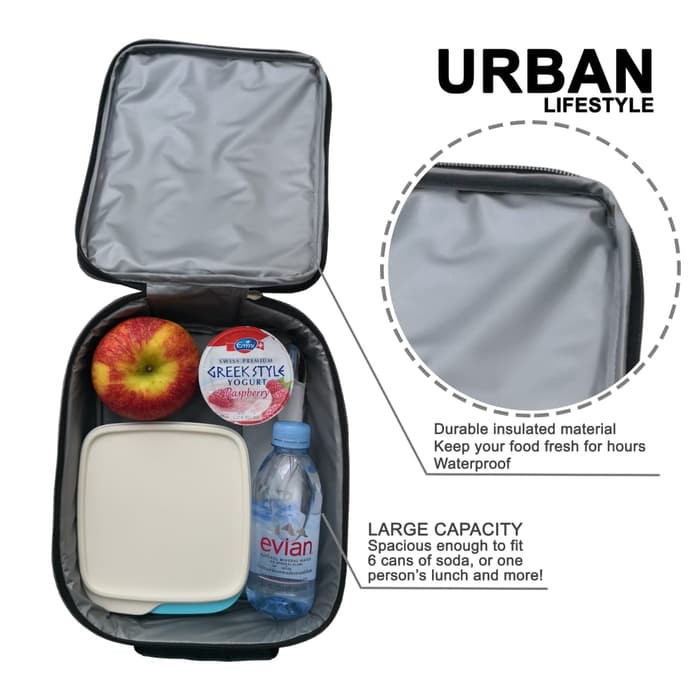 Lunch box Bag insulated URBAN Tas Bekal Kotak Cover Makan Panas Dingin