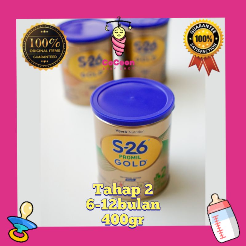 Susu Formula Bayi Wyeth Promil S-26 S26 S 26 Procal Gold Tahap 2 6-12 Bulan 400 g